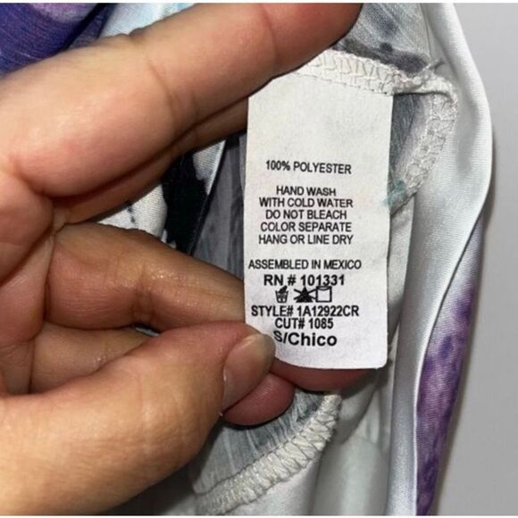 Charlotte Russe Y2K Style Sheer Abstract Dolman Blouse Size Small Purple - Picture 8 of 11